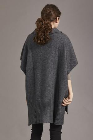 Possum Merino Step Hem Poncho