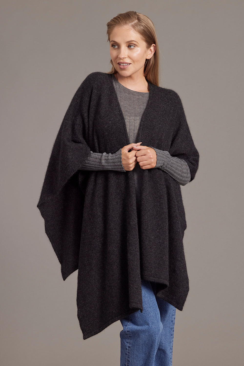 Possum Merino Split Front Cape