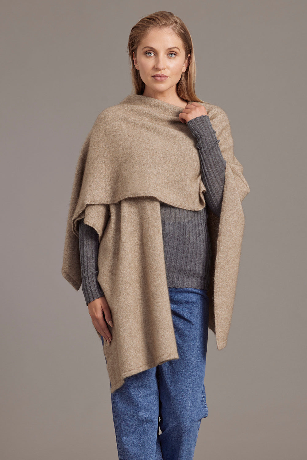 Possum Merino Split Front Cape