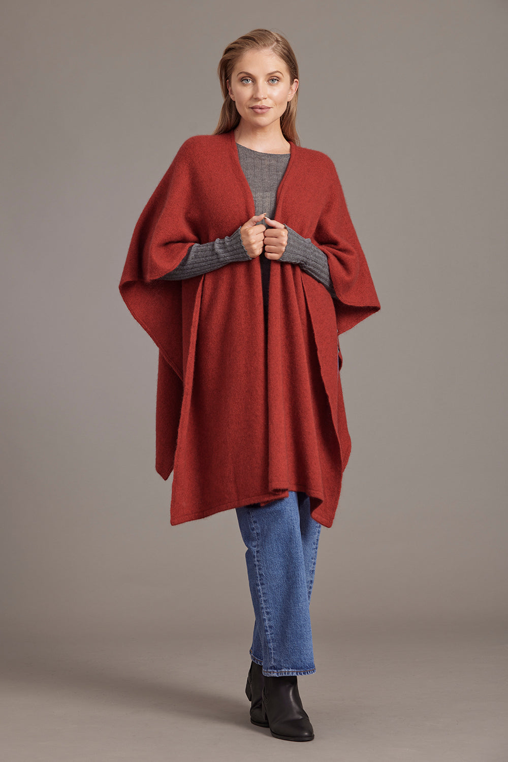 Possum Merino Split Front Cape