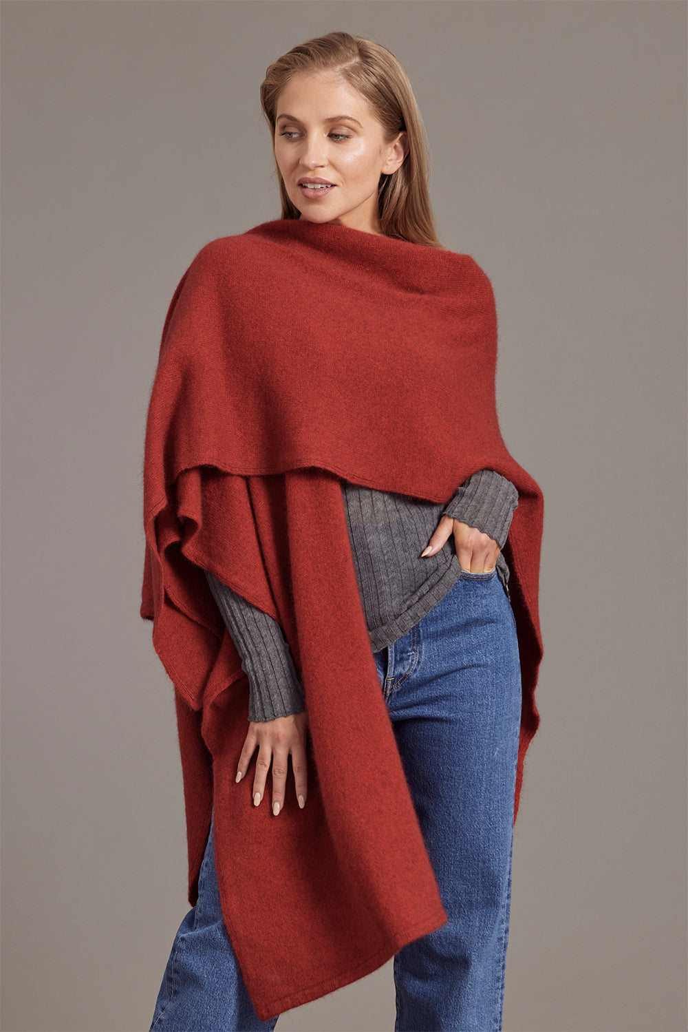 Possum Merino Split Front Cape